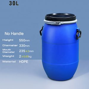 Open Top Plastic Storage Drum Barrel Keg With Lid 30 60 120 Litre Food Grade New 